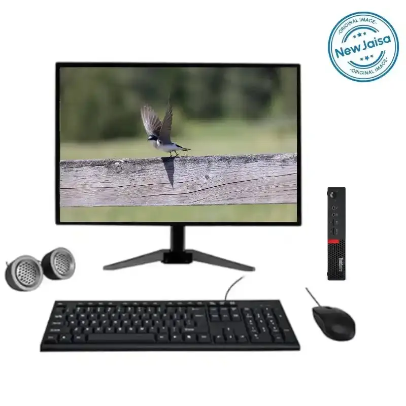 Lenovo ThinkCentre M710q All-in-One Desktop Computer Set | Intel i3 7th Gen | 22" HD Monitor | Win 11 Pro | Refurbished