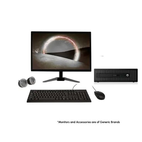 HP EliteDesk 800 G1 All-in-One Desktop Computer Set | Intel i5 4th Gen | 22" HD LCD Monitor | Wired KB & Mouse | Speakers | Wi-Fi | Win 10 Pro | Refurbished
