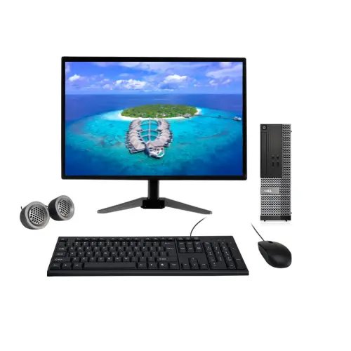 Dell OptiPlex 3010 SFF All-in-One Desktop Computer Set | Intel i3-3rd Gen | 22" HD LCD Monitor| Wired KB & Mouse | Speakers | WiFi | Win 10 Pro | Refurbished