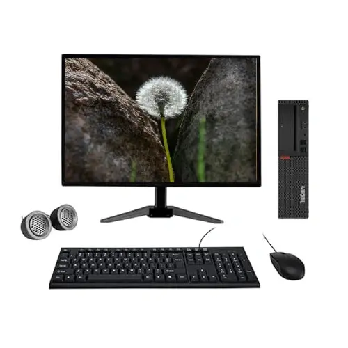 Lenovo ThinkCentre SFF All-in-One Desktop Computer Set | Intel i7-8th Gen | 19" HD LCD Monitor | KB & Mouse| Speakers | Wi-Fi | Win 11 Pro | Refurbished